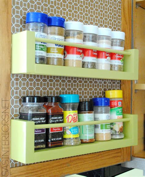 inside cabinet spice shelf rack